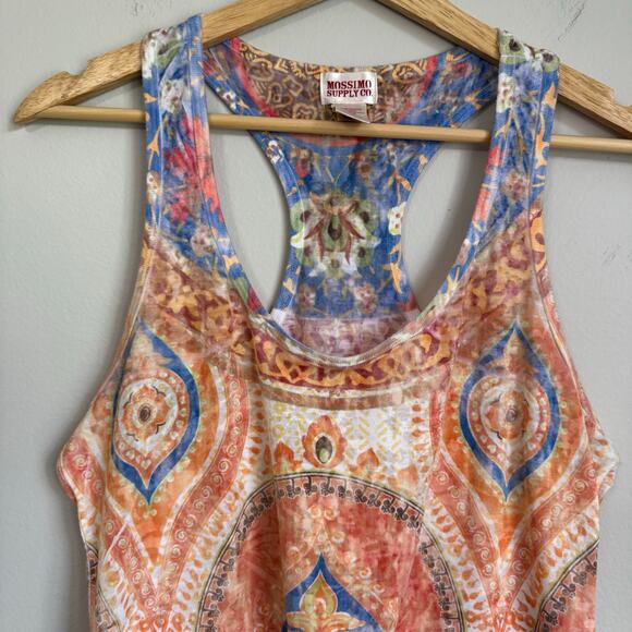 Y2K Tank Large Mossimo Supply Co Vintage Mandala Print Racerback Hippie Boho - Picture 4 of 8